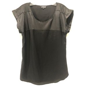 Express Black Cap Sleeve Silky Shirt.  Sz Sm.